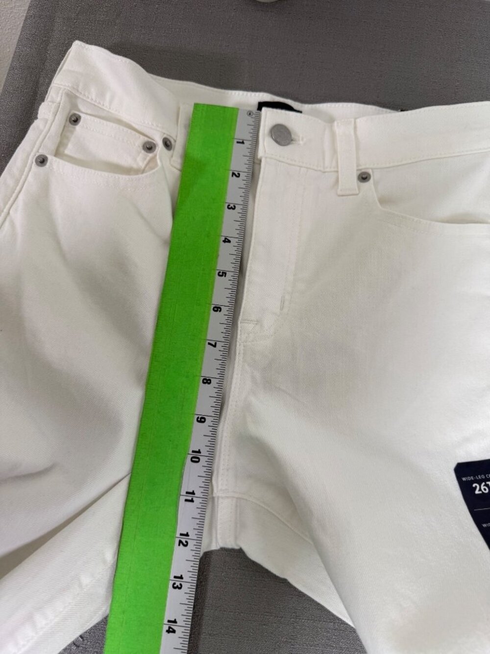 J.Crew Womens White Wide-Leg Crop Jeans Raw Hem 26 Tall Boho Neutral Preppy - Picture 8 of 14